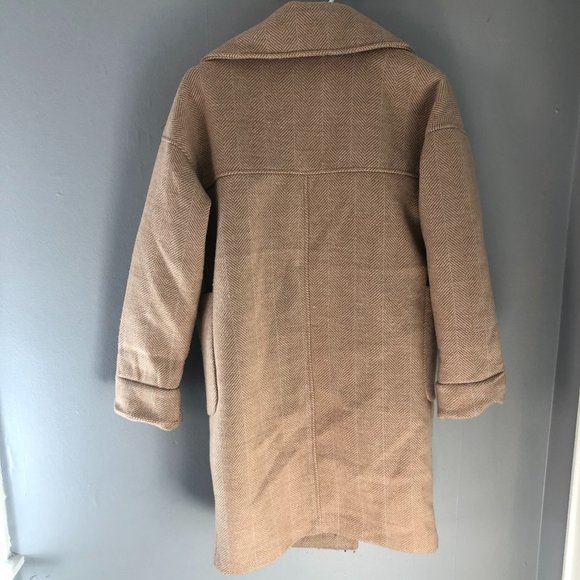 Mishow Wool Coat Knee Length Button Front Small - Picture 8 of 16